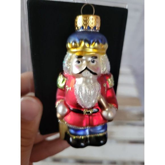 Red glass soldier guard ornament access holiday tree - Picture 6 of 6